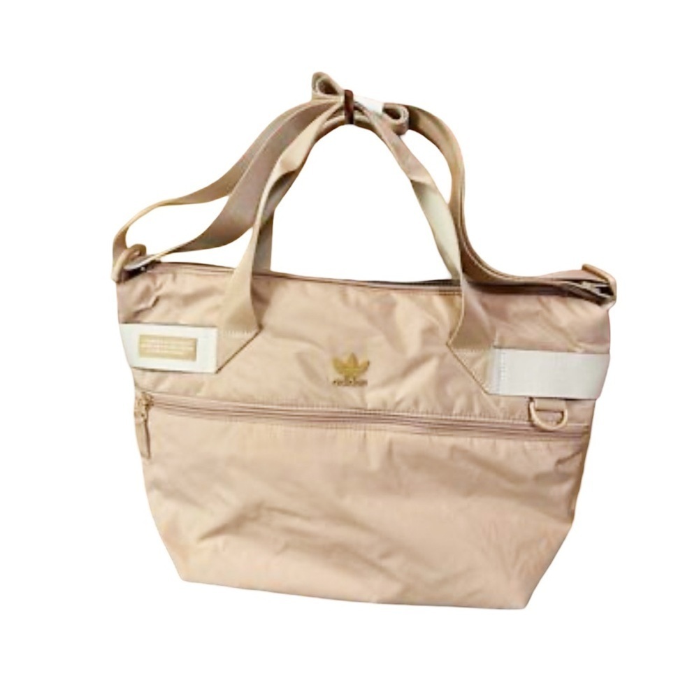 Adidas Originals Neutral beige/tan Puffer Tote Crossbody Bag Athleisure Purse - Picture 2 of 8